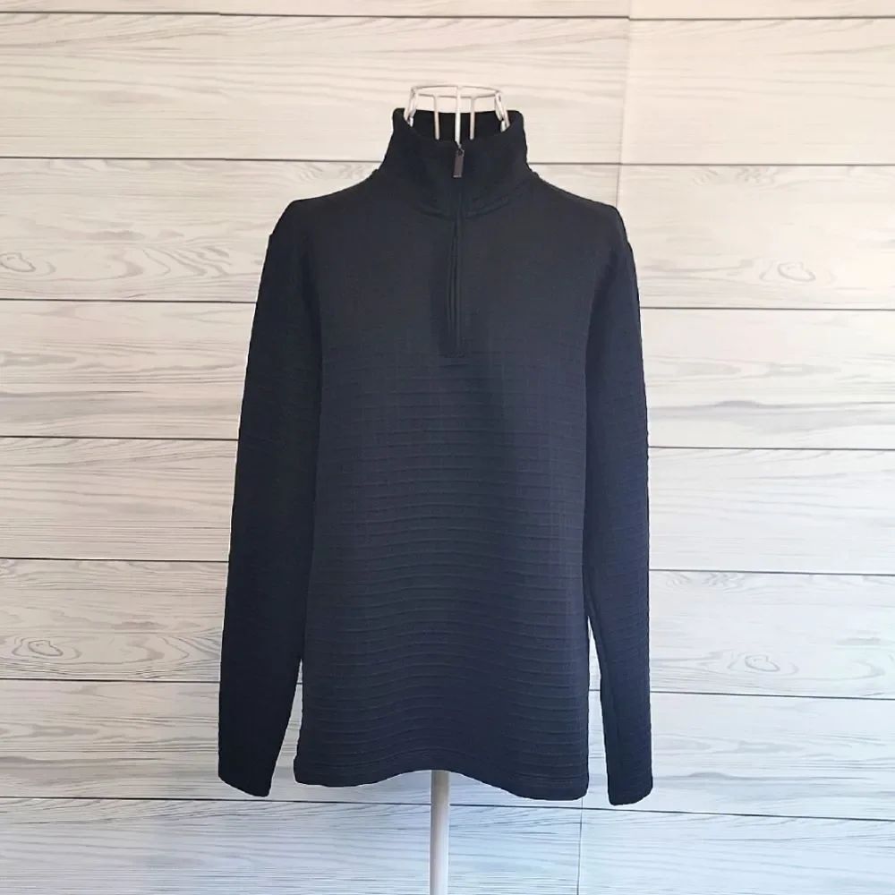 Perry Ellis Men's Black Half-Zip Pullover Sweater Size S